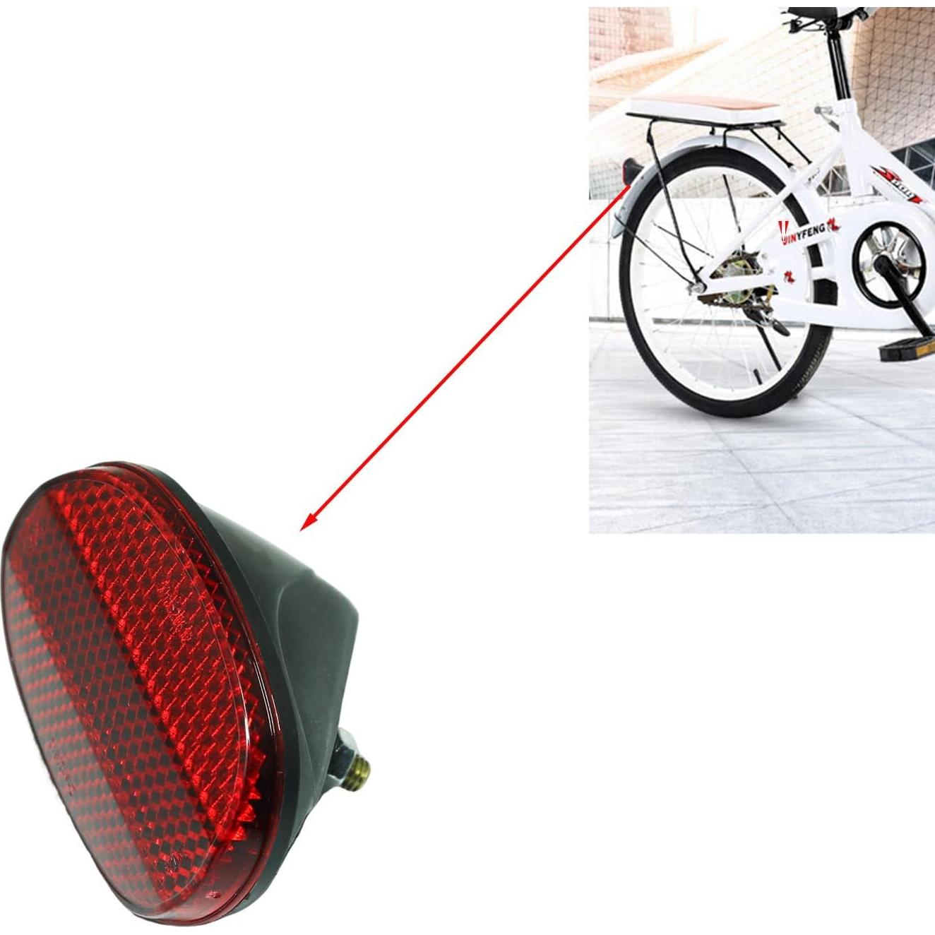 Reflector de Guardabarros PZRT Rojo 60x42mm para Bicicleta