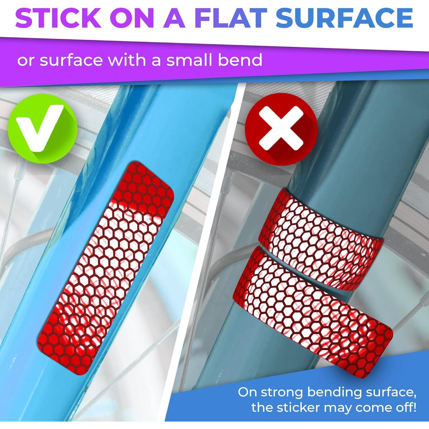 Calcomanías Reflectantes LOOM para Bicicletas 18pc Rojo Brillante