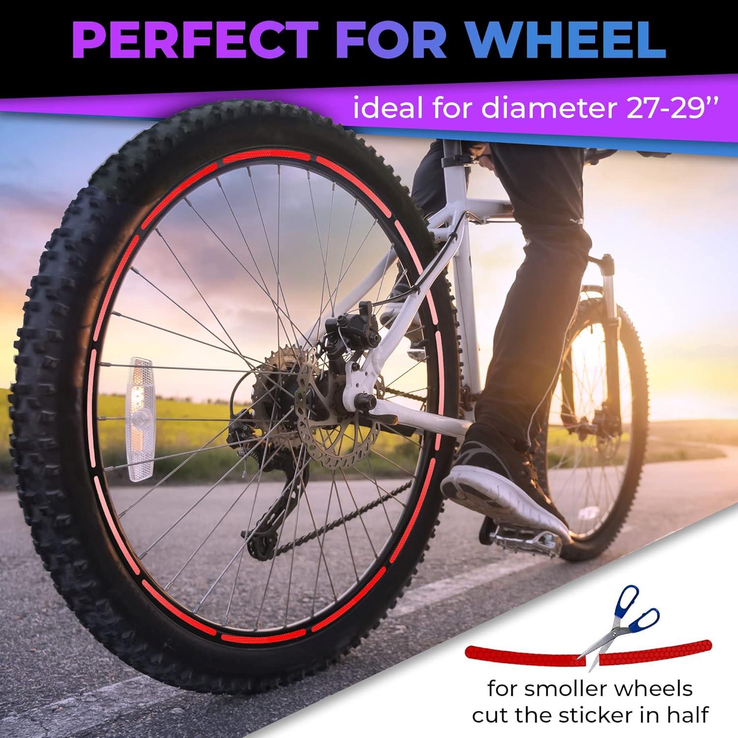 Calcomanías Reflectantes LOOM para Bicicletas 18pc Rojo Brillante