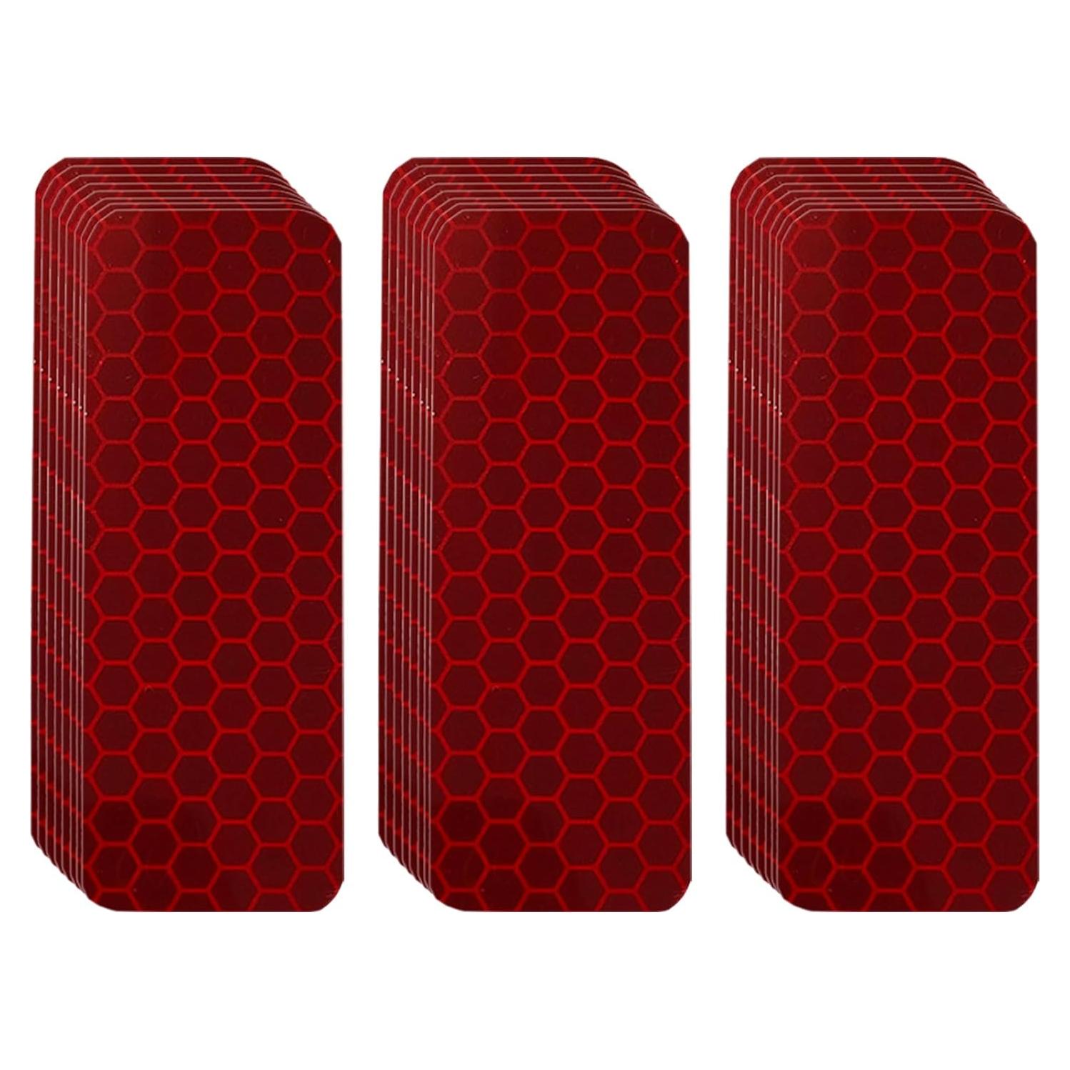 Calcomanías Reflectantes Dodgelav 24 PCS Rojo 3x8 cm