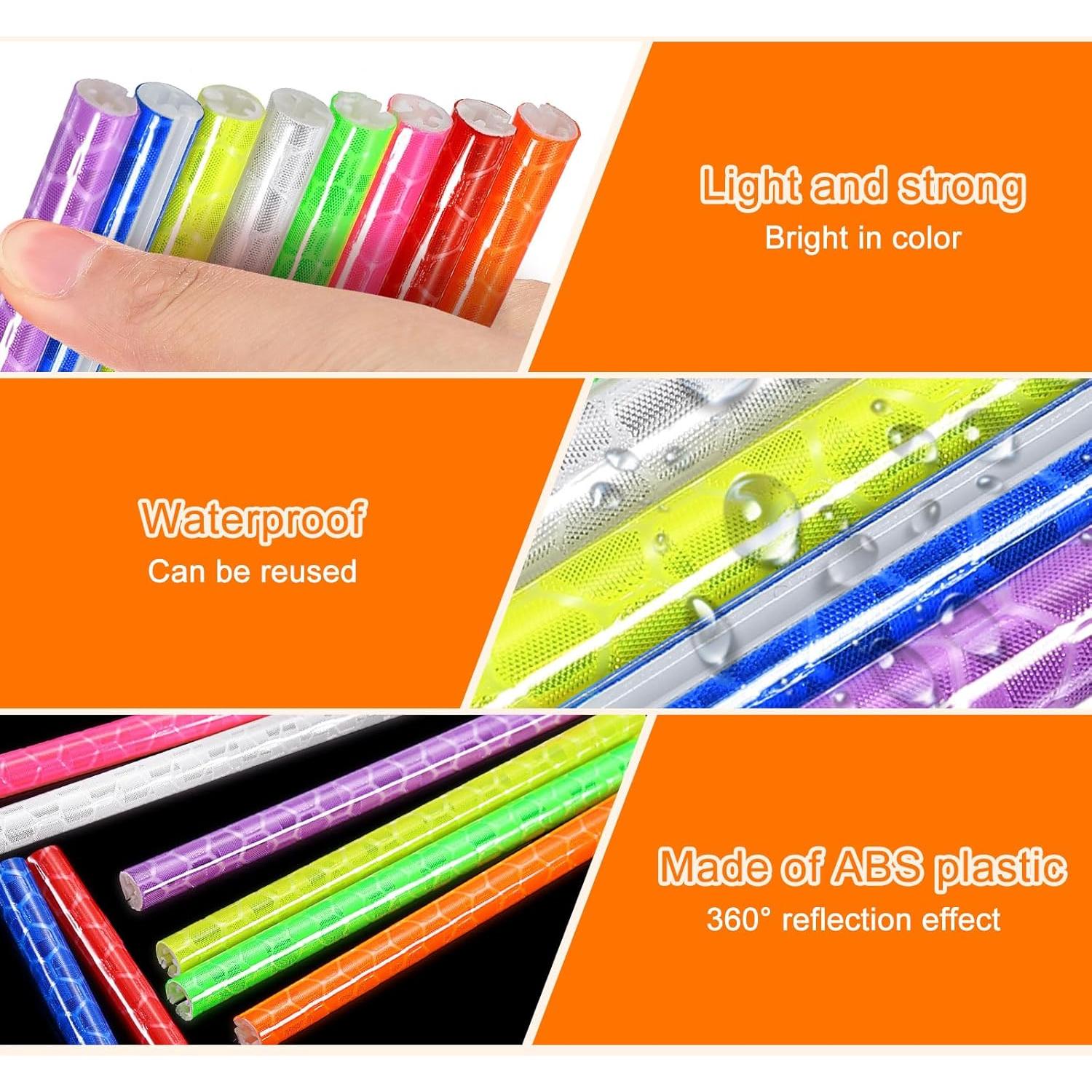 Cubiertas Reflectantes para Radios de Bicicleta HARFINGTON 72pcs Naranja