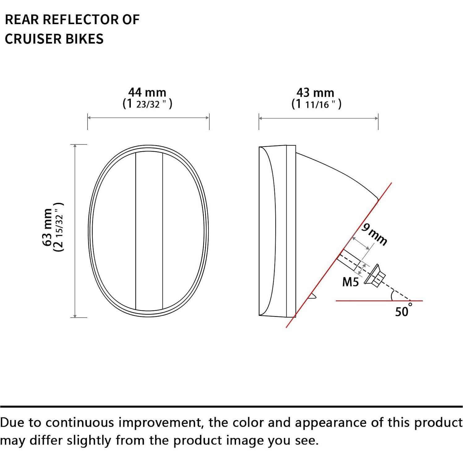 Guardabarros Trasero BSK Rojo con Reflectores de Seguridad