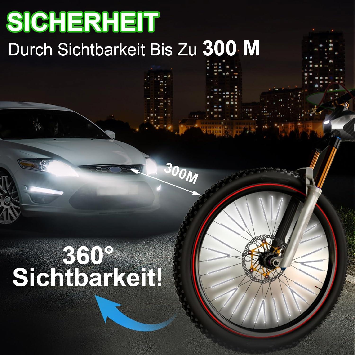 36 Cubiertas Reflectantes para Radios de Bicicleta Abeillo Plateadas