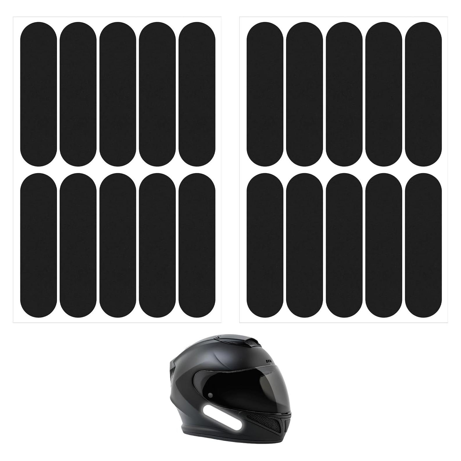 10 Calcomanías Reflectantes Negras HJZHII para Casco y Moto