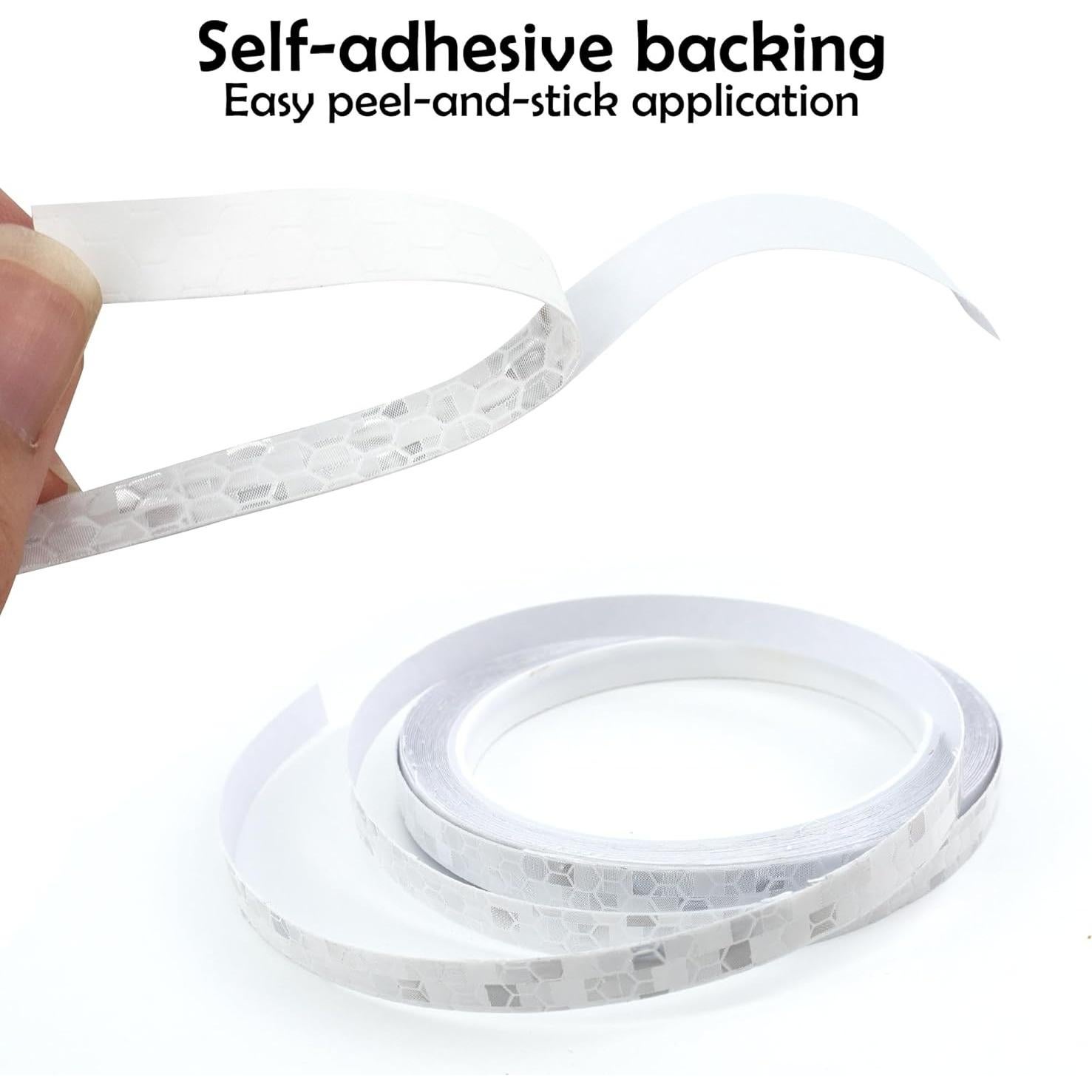 Cinta Reflectante Quacc 10 mm x 8 m Adhesiva Impermeable Blanca