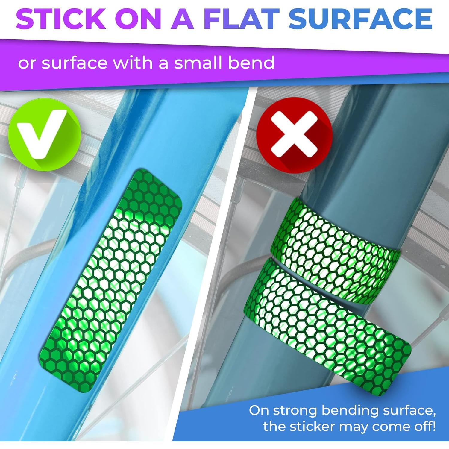 Calcomanías Reflectantes LOOM para Ruedas de Bicicleta 18pc Verde