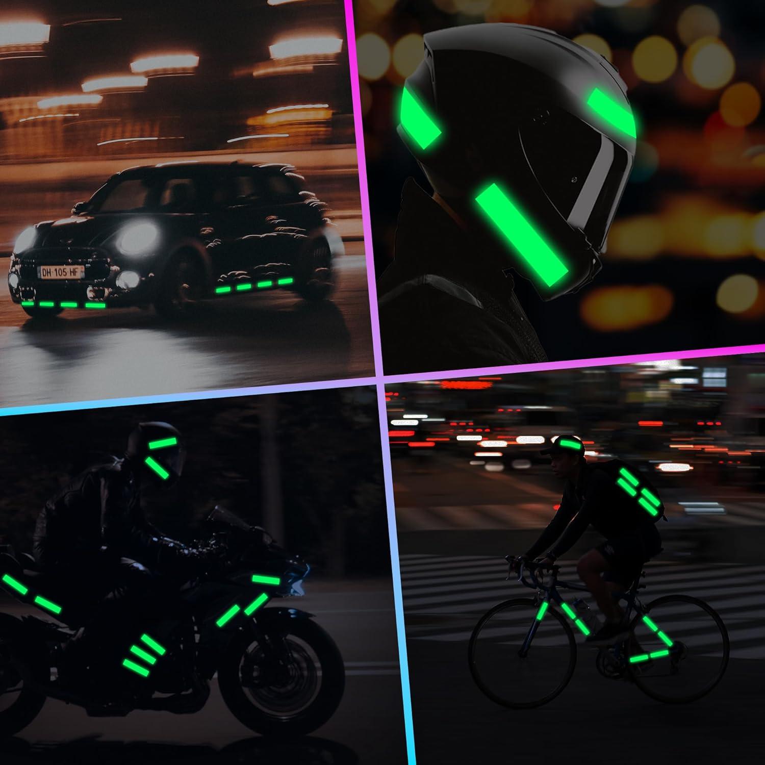 Calcomanías Reflectantes LOOM para Ruedas de Bicicleta 18pc Verde