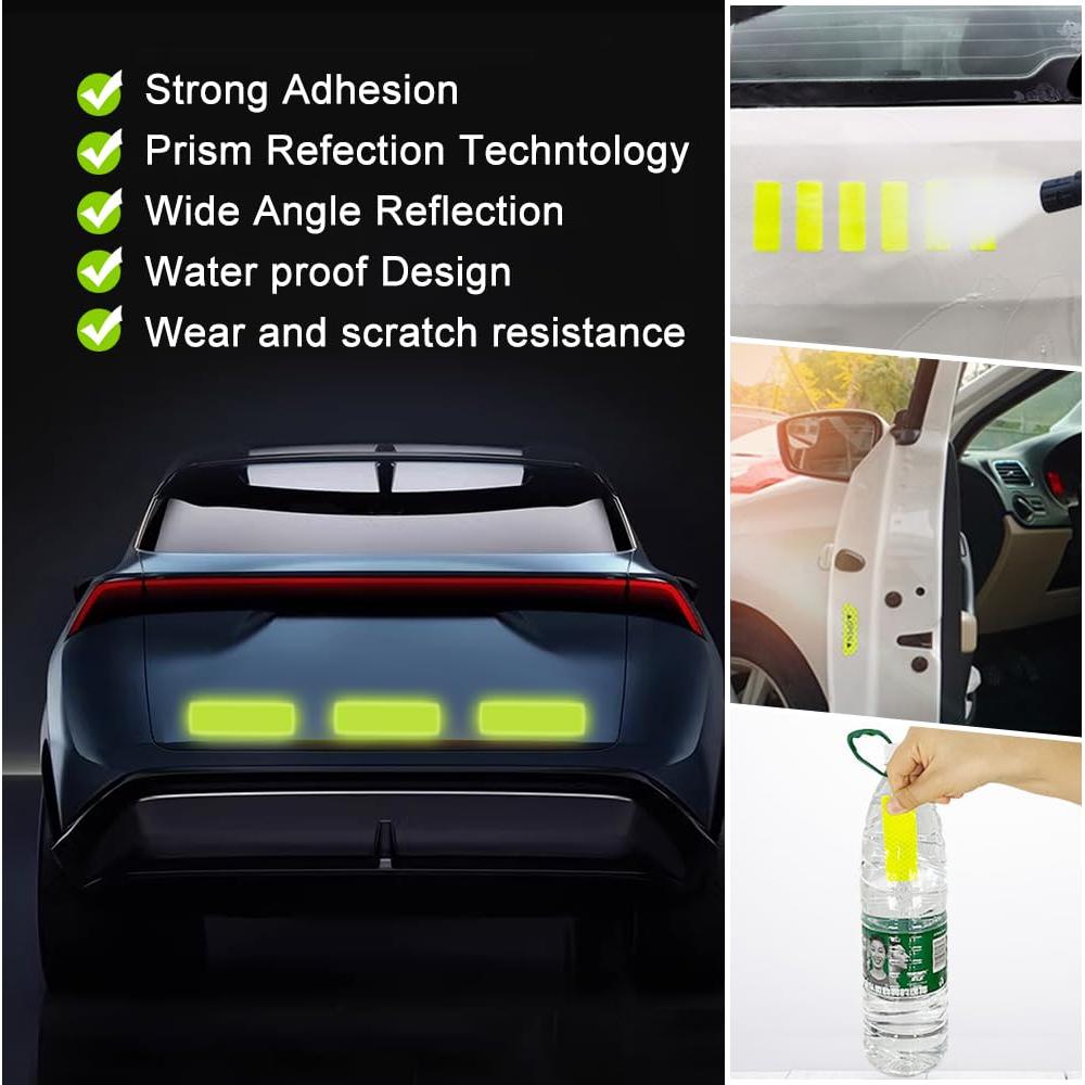 Pegatinas Reflectantes Gozantine 30 Pcs 8x3 cm Alta Visibilidad