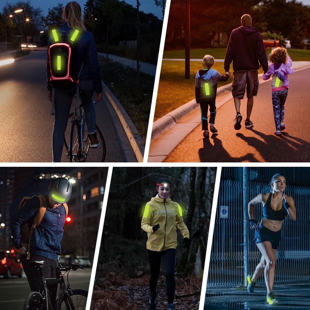 Pegatinas Reflectantes Gozantine 30 Pcs 8x3 cm Alta Visibilidad