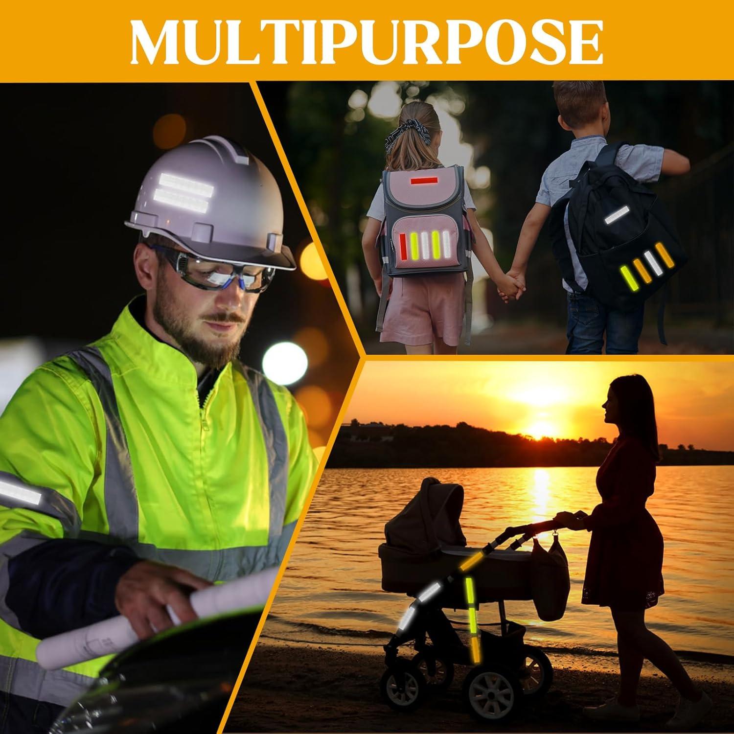 Cinta Reflectante de Seguridad 40 Pcs Dirvcp - Impermeable 3.1x15.2 cm