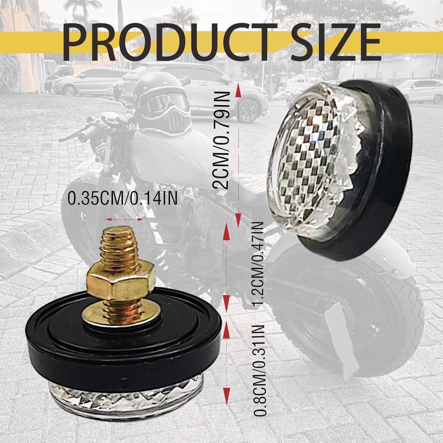 6 Reflectores de Placa de Licencia GolTHd - Rojo Amarillo Gris