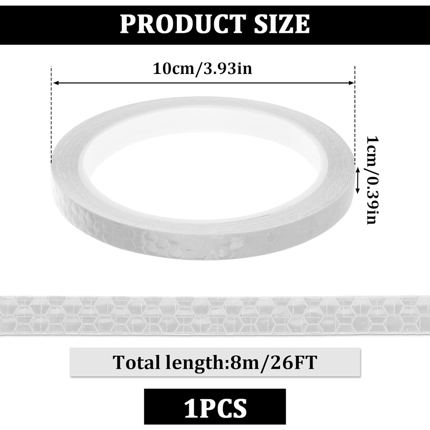 Cinta Reflectante Neón KALIONE 1cm x 8m Impermeable Alta Visibilidad