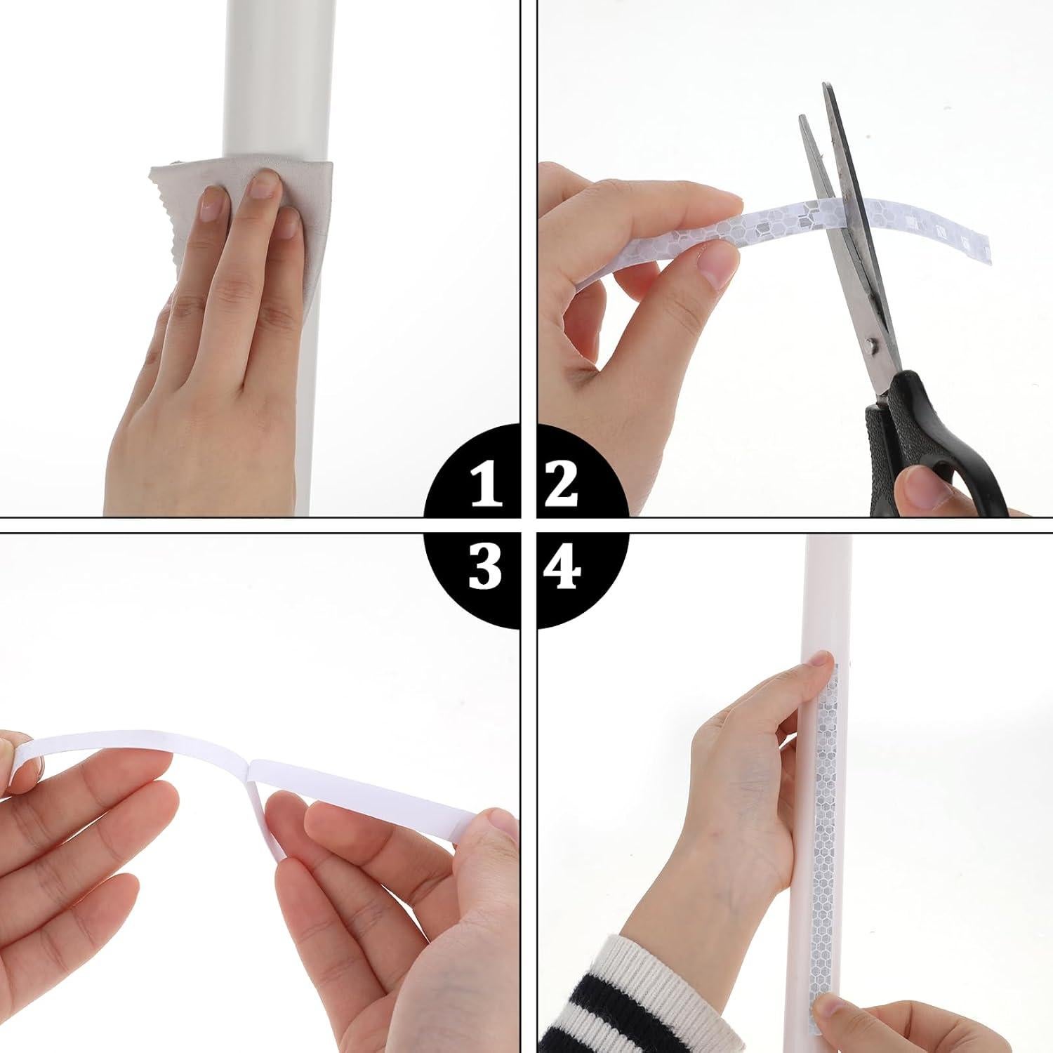 Cinta Reflectante Neón KALIONE 1cm x 8m Impermeable Alta Visibilidad