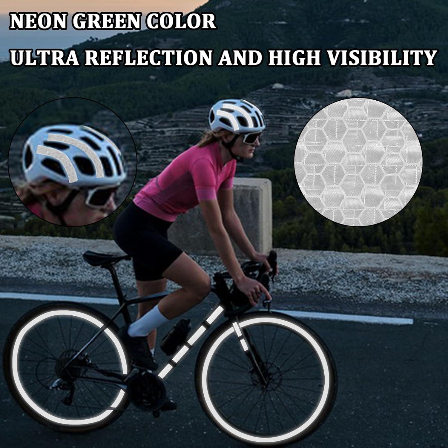 Cinta Reflectante Neón KALIONE 1cm x 8m Impermeable Alta Visibilidad