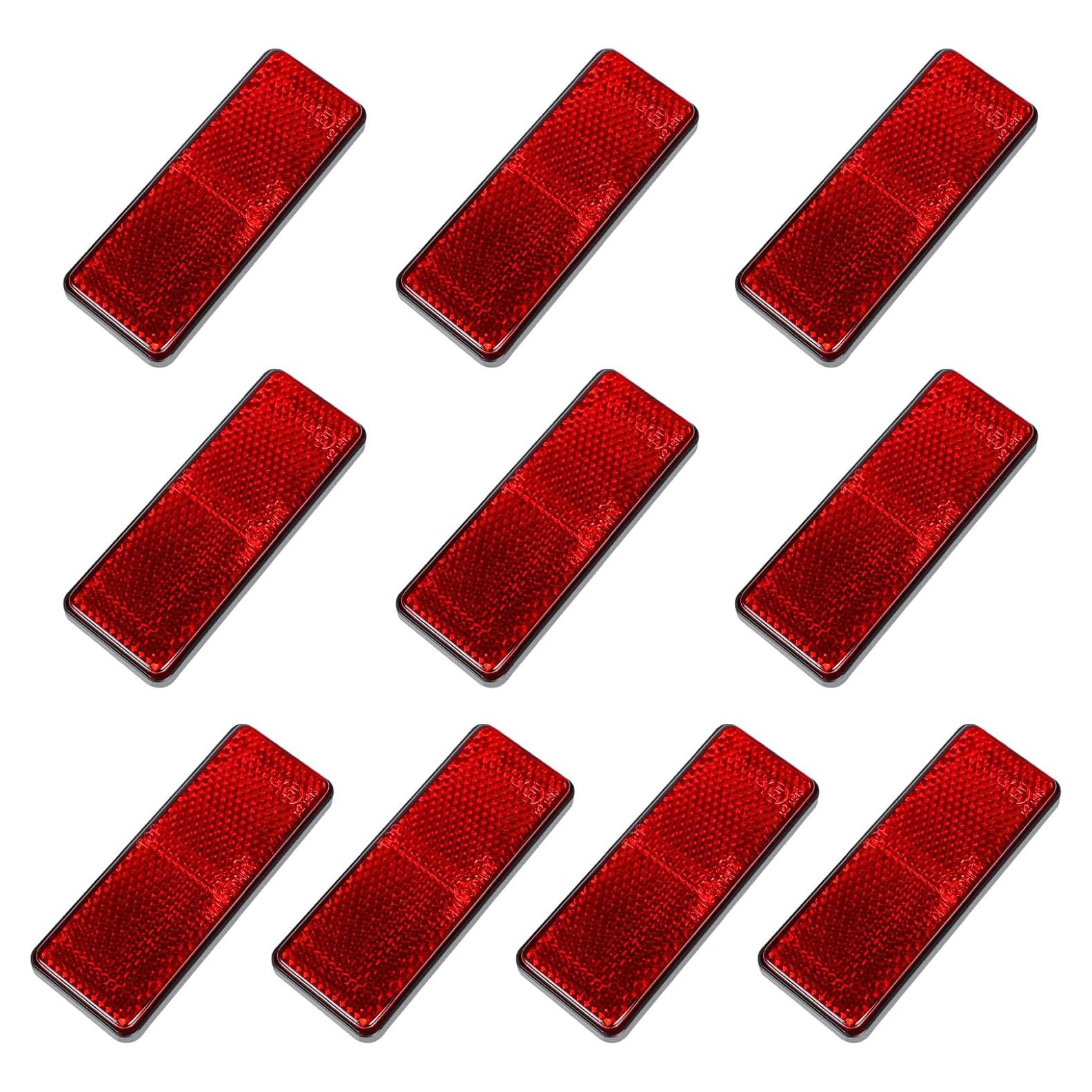 Paquete de 10 Reflectores de Seguridad Rojos FajerminArt