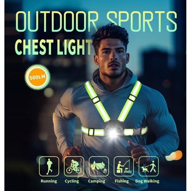 Luz Frontal ISEYOU 500 Lúmenes Recargable IPX4 Ajustable