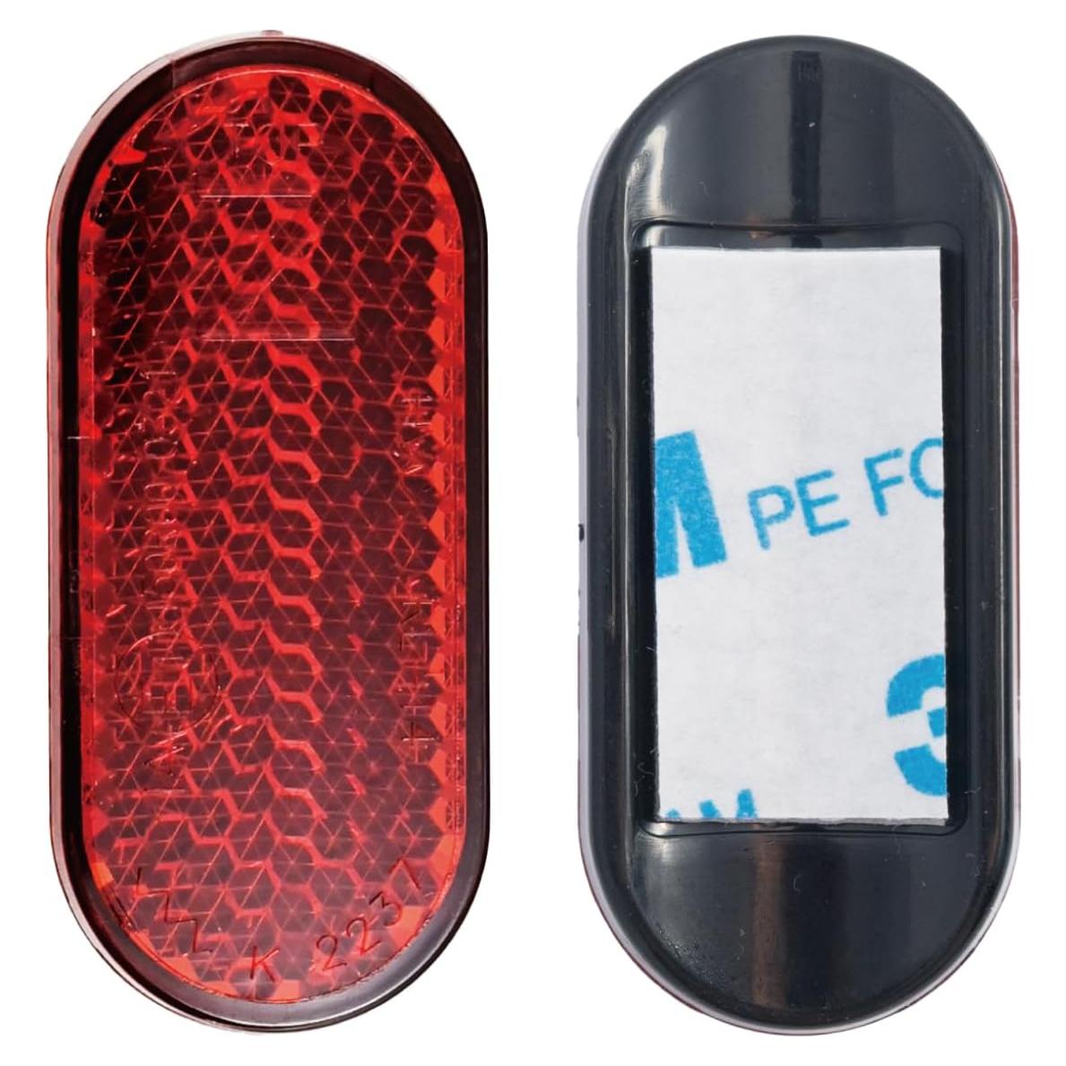 Reflectores de Bicicleta BAR AUTOTECH Rojo Mini Oval 2 Piezas