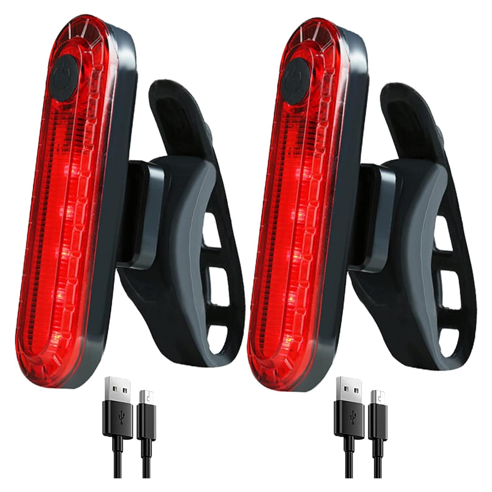 Paquete de 2 luces traseras LED recargables YUERWOVER IPX4
