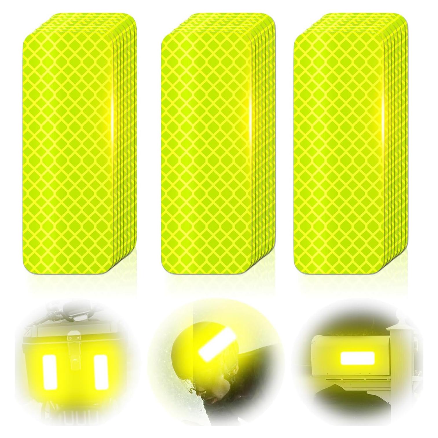 Calcomanías Reflectantes 20 Pcs CosyGO 3M DG3 8x3 cm Amarillo-Verde