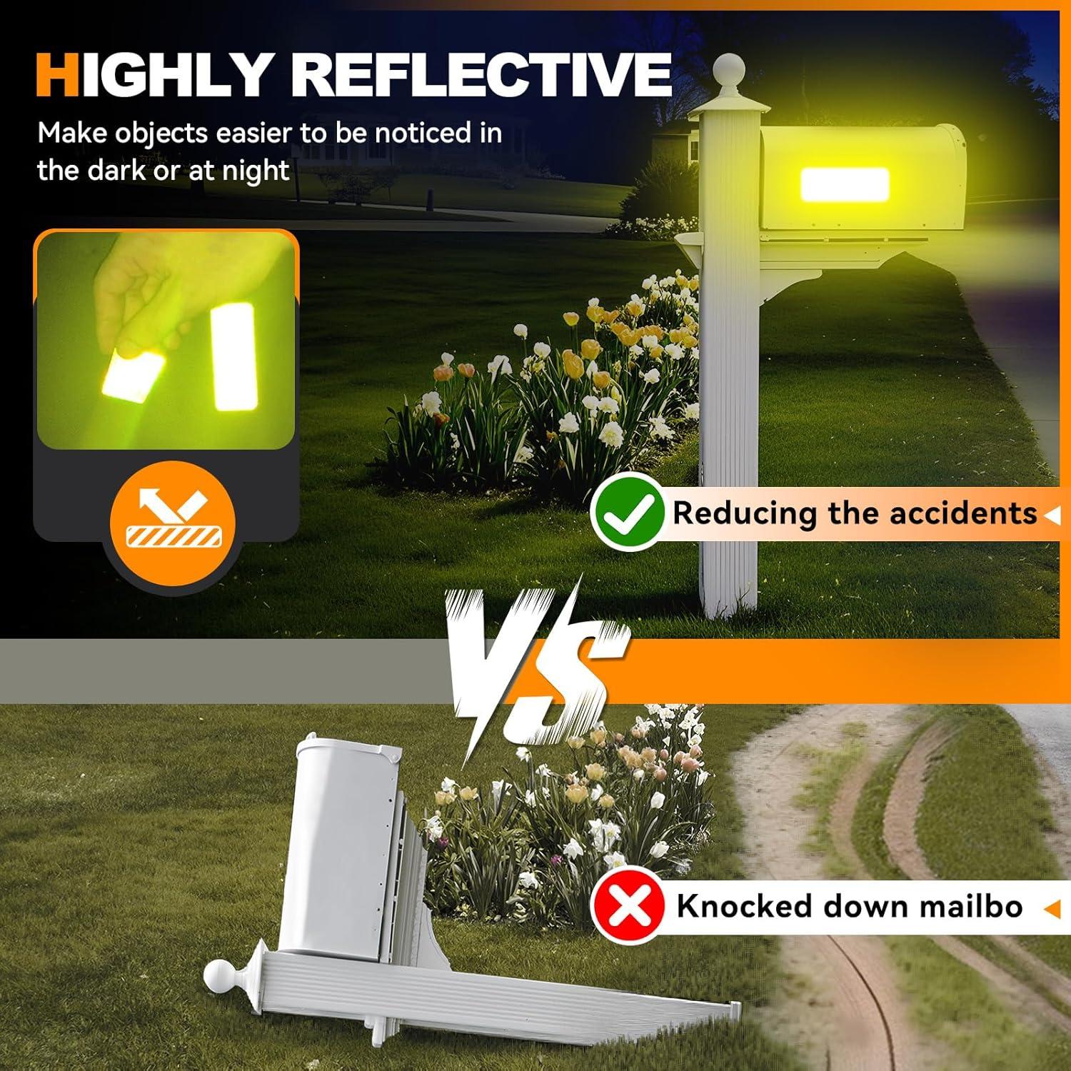 Calcomanías Reflectantes 20 Pcs CosyGO 3M DG3 8x3 cm Amarillo-Verde