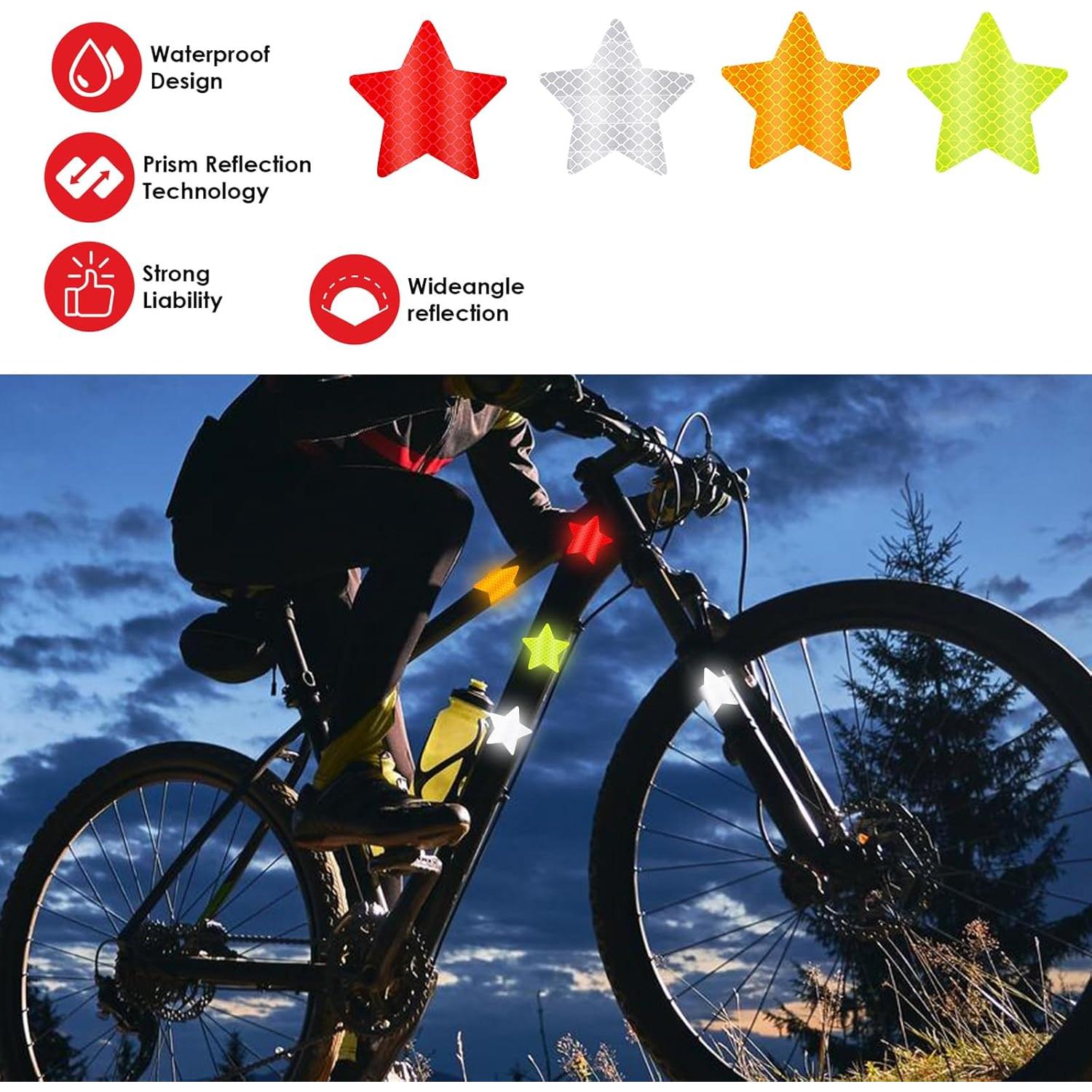 40 Calcomanías Reflectantes Estrella Ymapinc 6cm PVC Seguridad