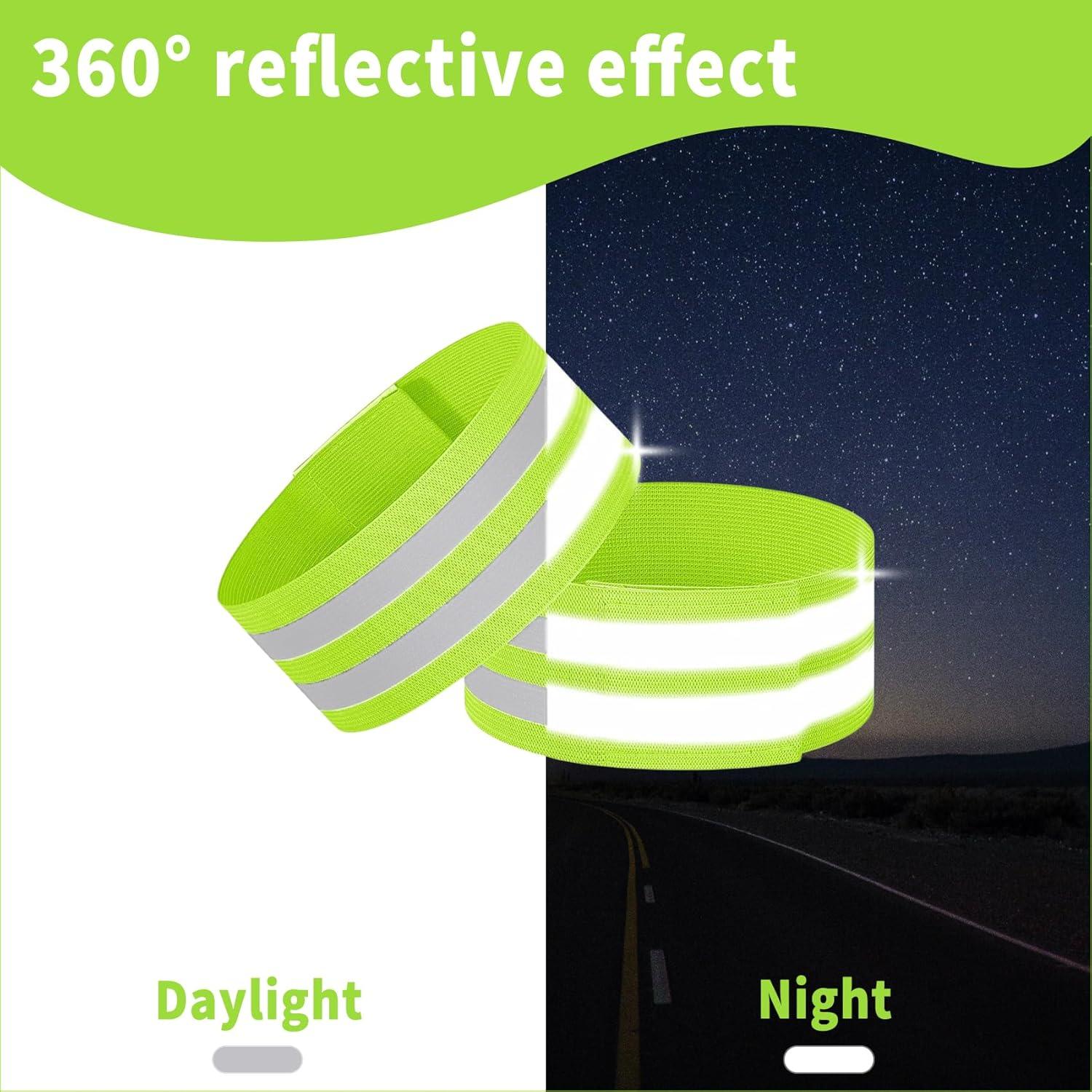 Bandas Reflectantes VVS 4 Pcs para Ciclismo y Correr