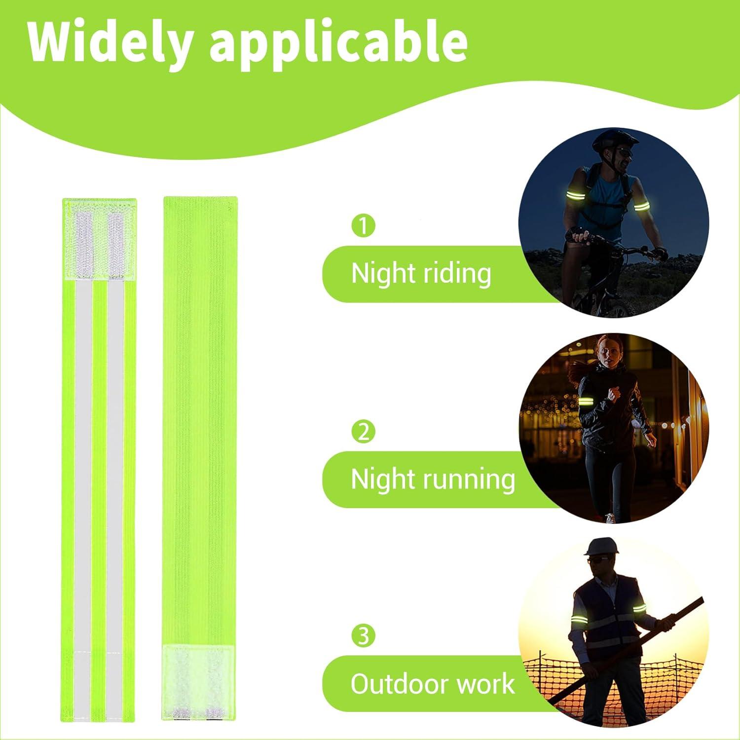 Bandas Reflectantes VVS 4 Pcs para Ciclismo y Correr