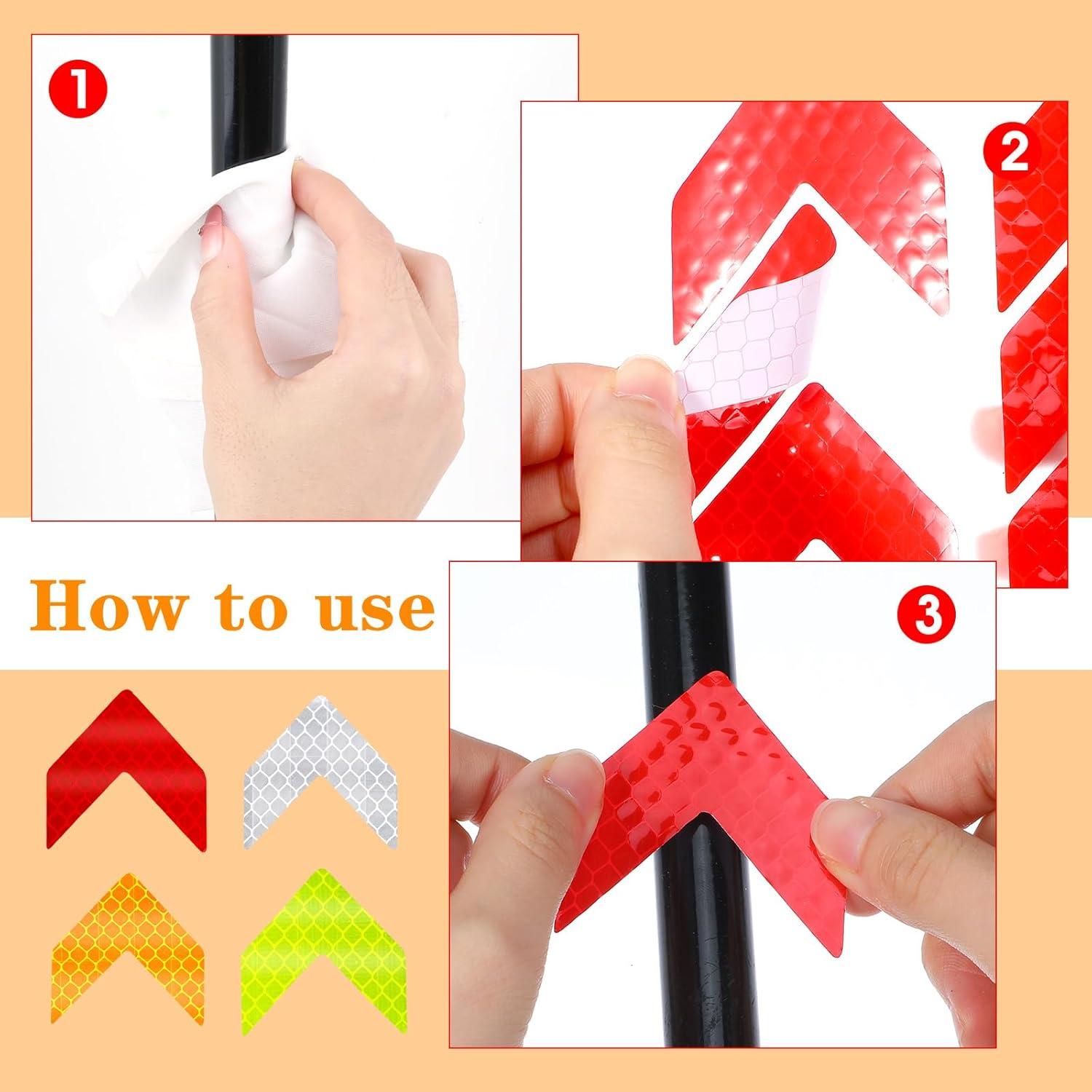 48 Calcomanías Reflectantes Ymapinc - Flechas de Seguridad PVC