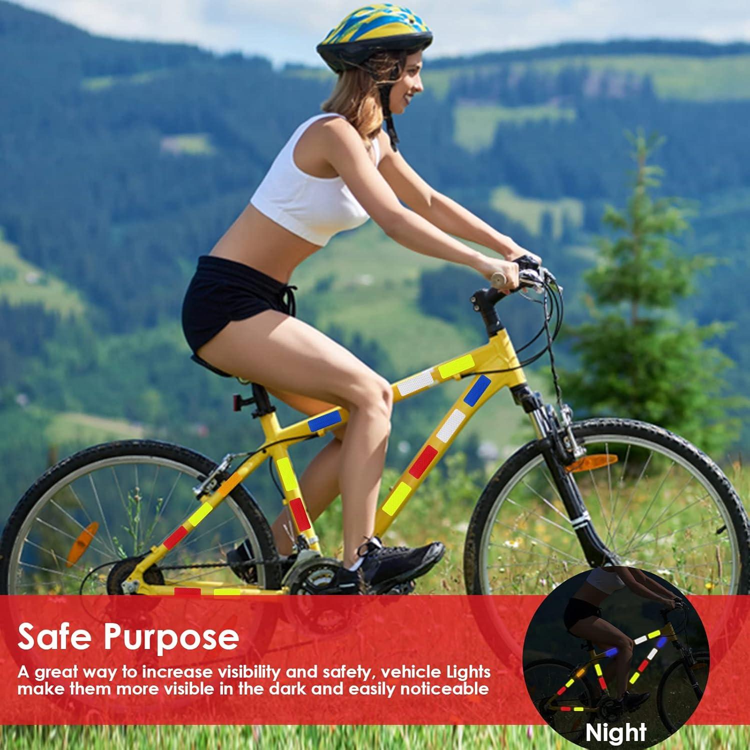 30 Calcomanías Reflectantes de Seguridad Abeillo 3x8 cm