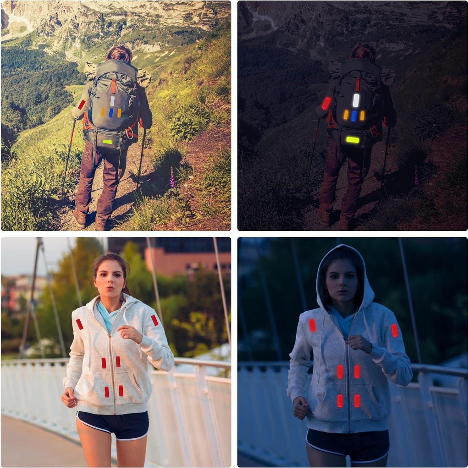 30 Calcomanías Reflectantes de Seguridad Abeillo 3x8 cm