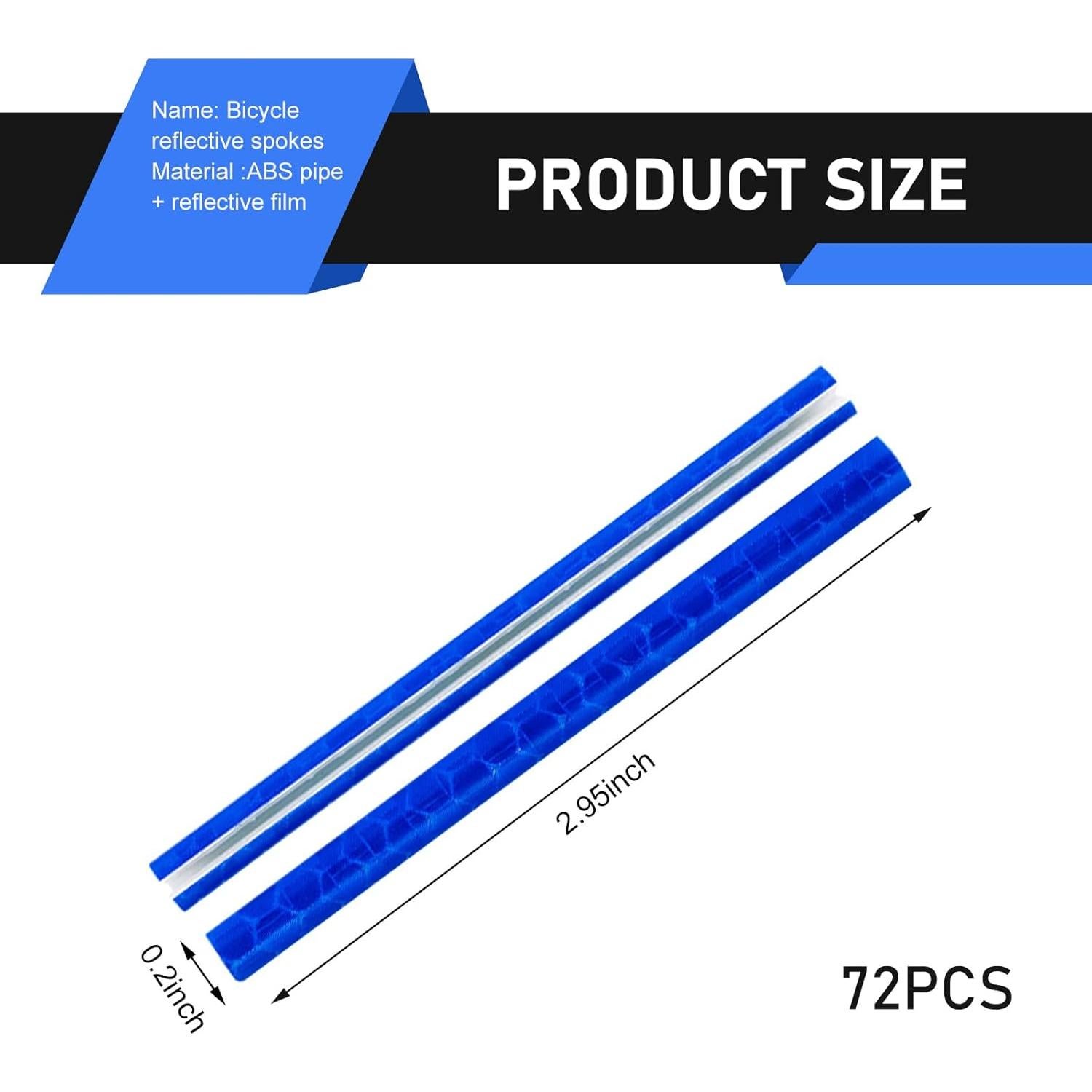 72 Reflectores de Radios de Bicicleta Qurbuns 75mm Coloridos