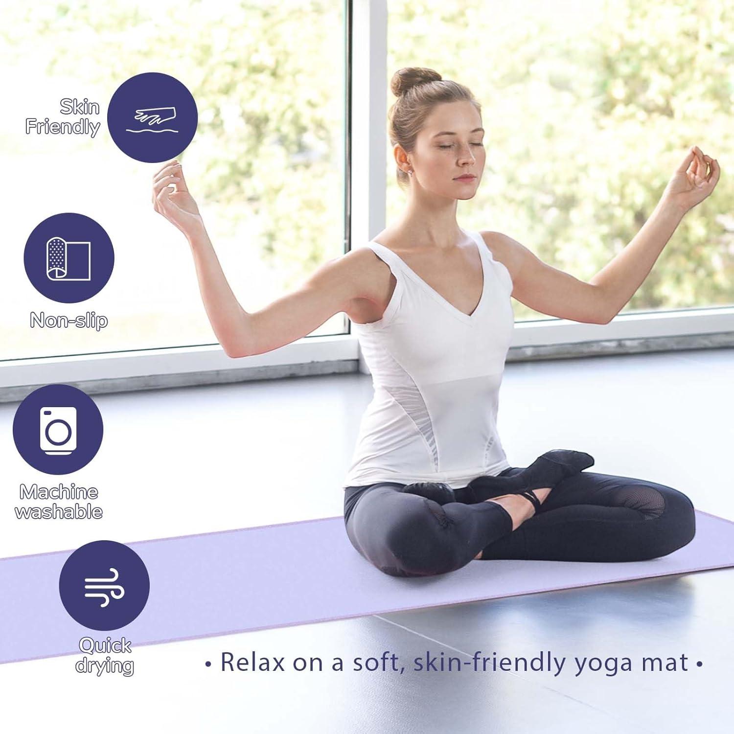 Toallas de Yoga Antideslizantes Peryiter 2 Pack 182x61 cm