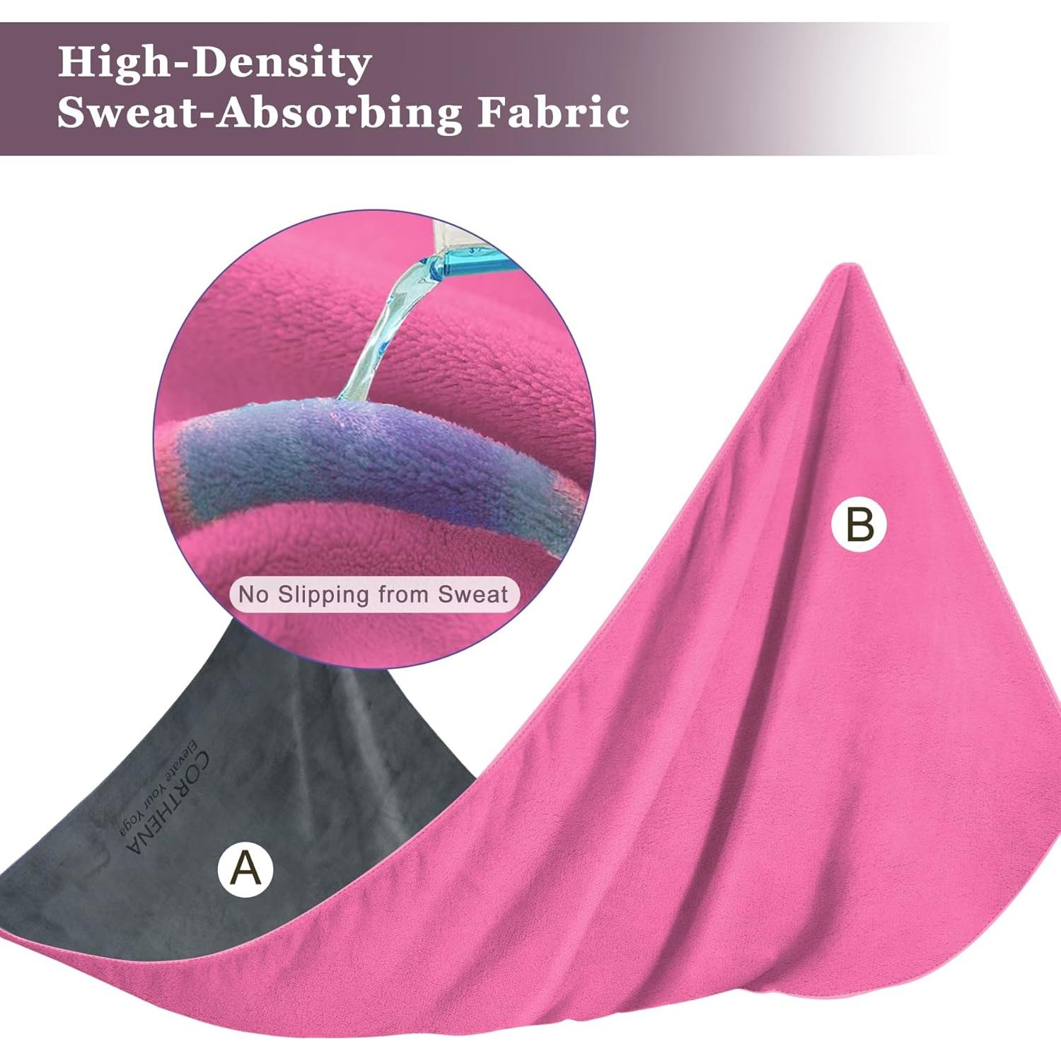 Juego de Toallas de Yoga Caliente CORTHENA 600GSM Antideslizante