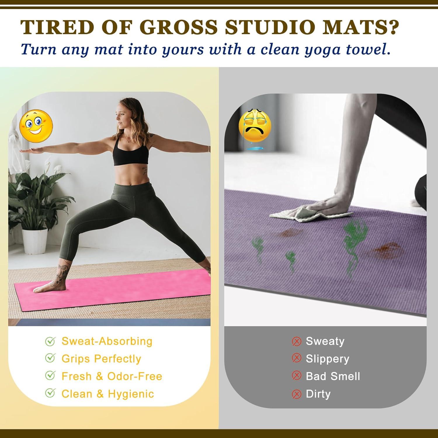 Juego de Toallas de Yoga Caliente CORTHENA 600GSM Antideslizante