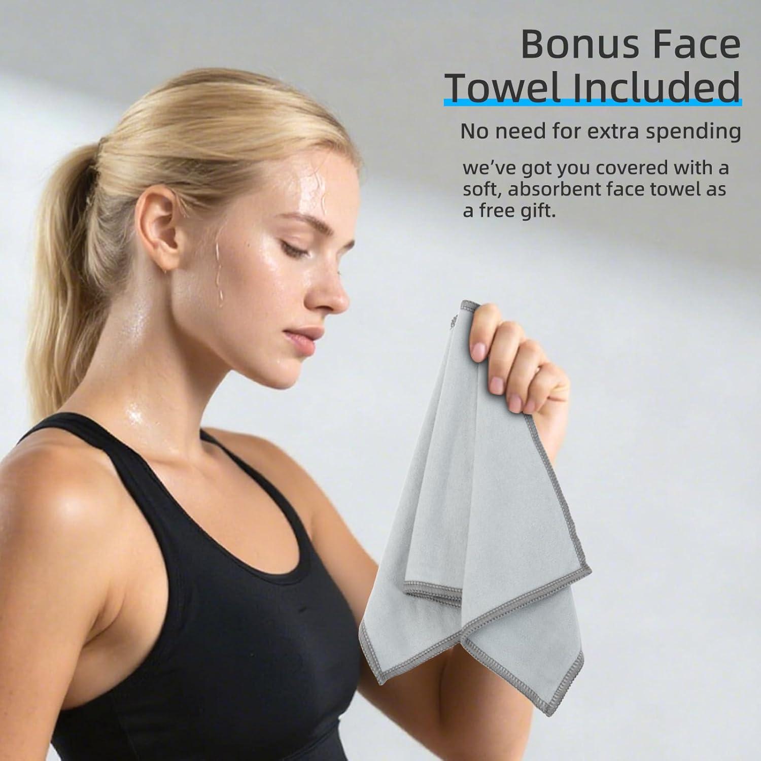 Toalla de Yoga Antideslizante YESLIFE 183x61 cm Microfibra Cian