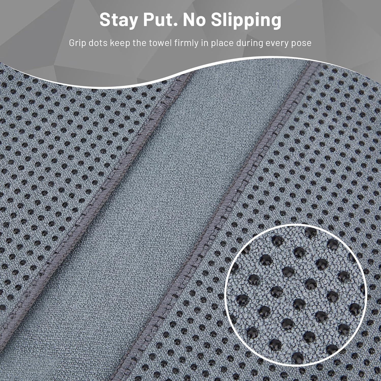 Toalla de Yoga Antideslizante HASSLICKIT 182.88x60.96cm Microfibra