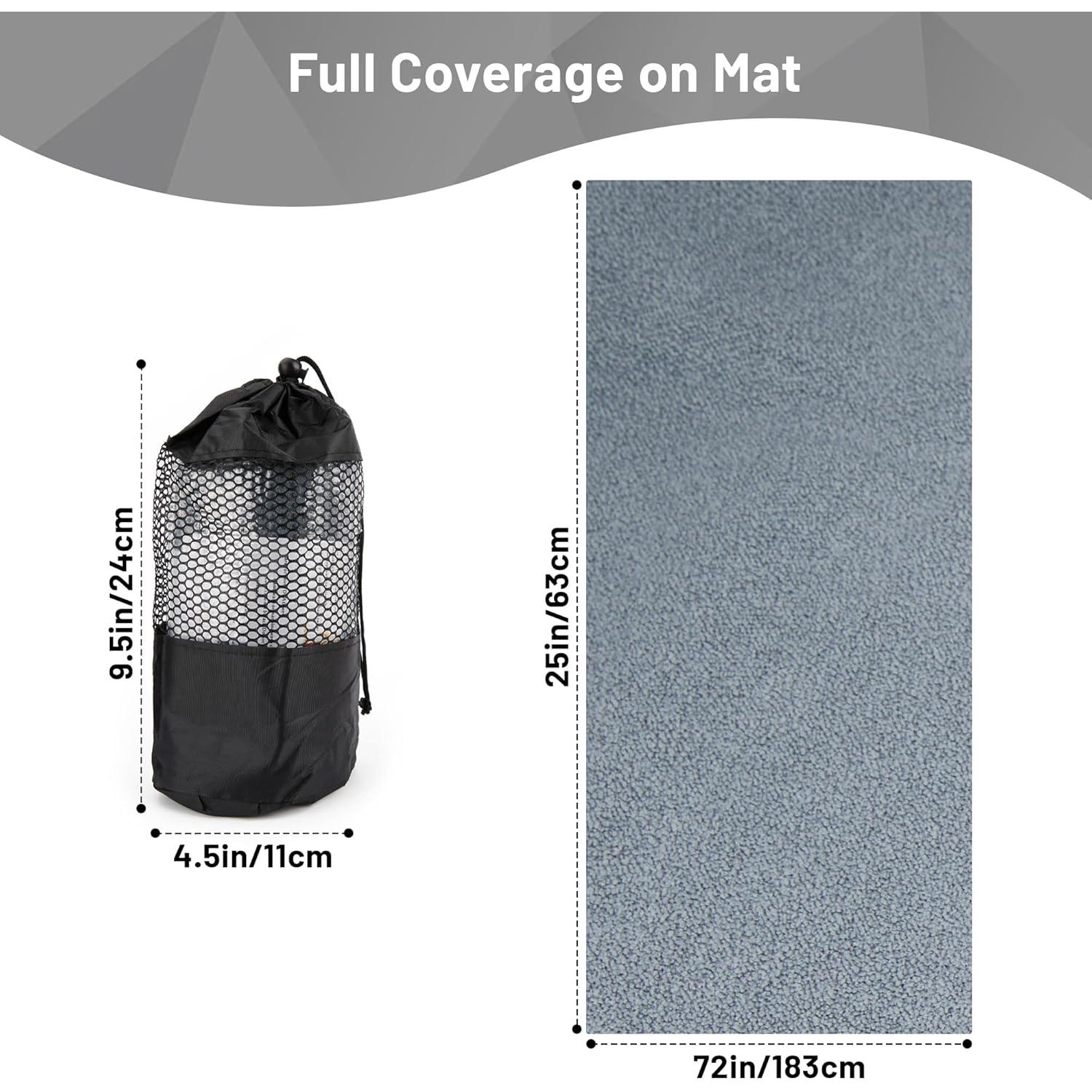 Toalla de Yoga Antideslizante HASSLICKIT 182.88x60.96cm Microfibra