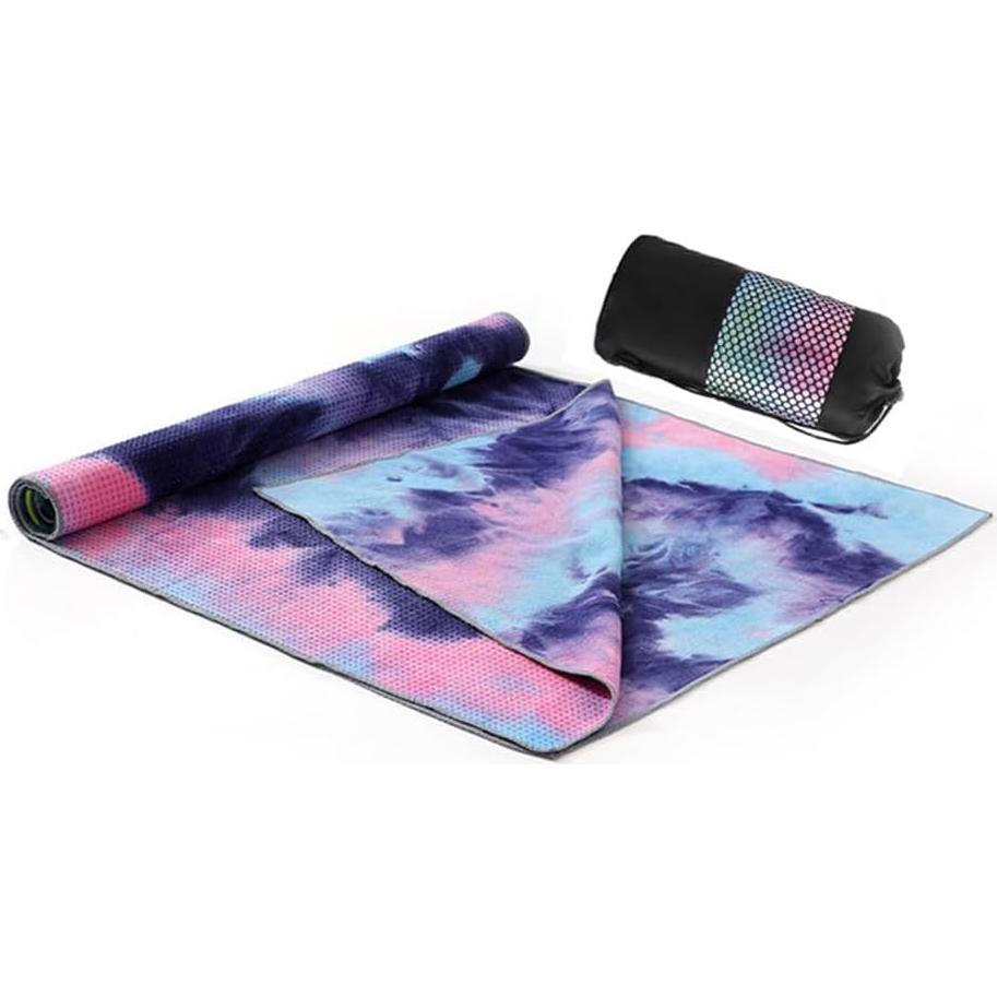 Toalla de Yoga HYOOG Antideslizante Microfibra 63x183 cm Púrpura-Rosa