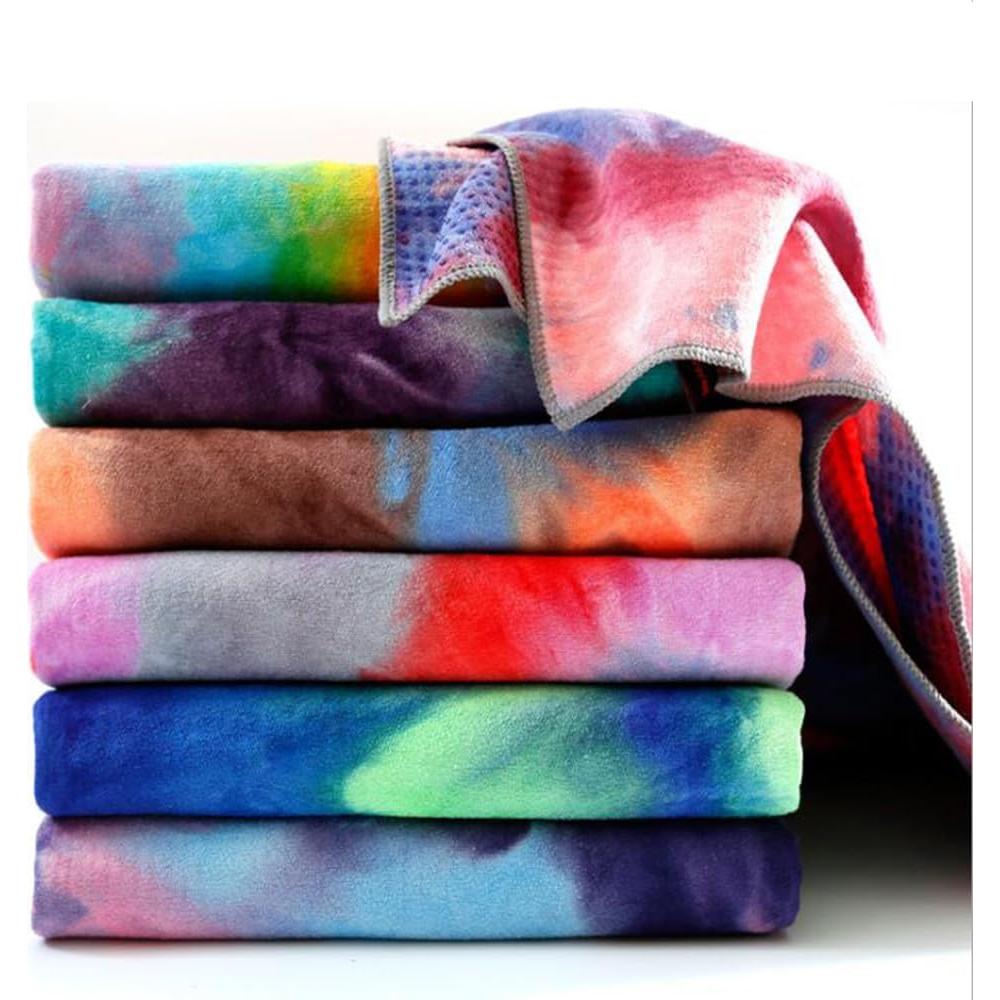 Toalla de Yoga HYOOG Antideslizante Microfibra 63x183 cm Púrpura-Rosa