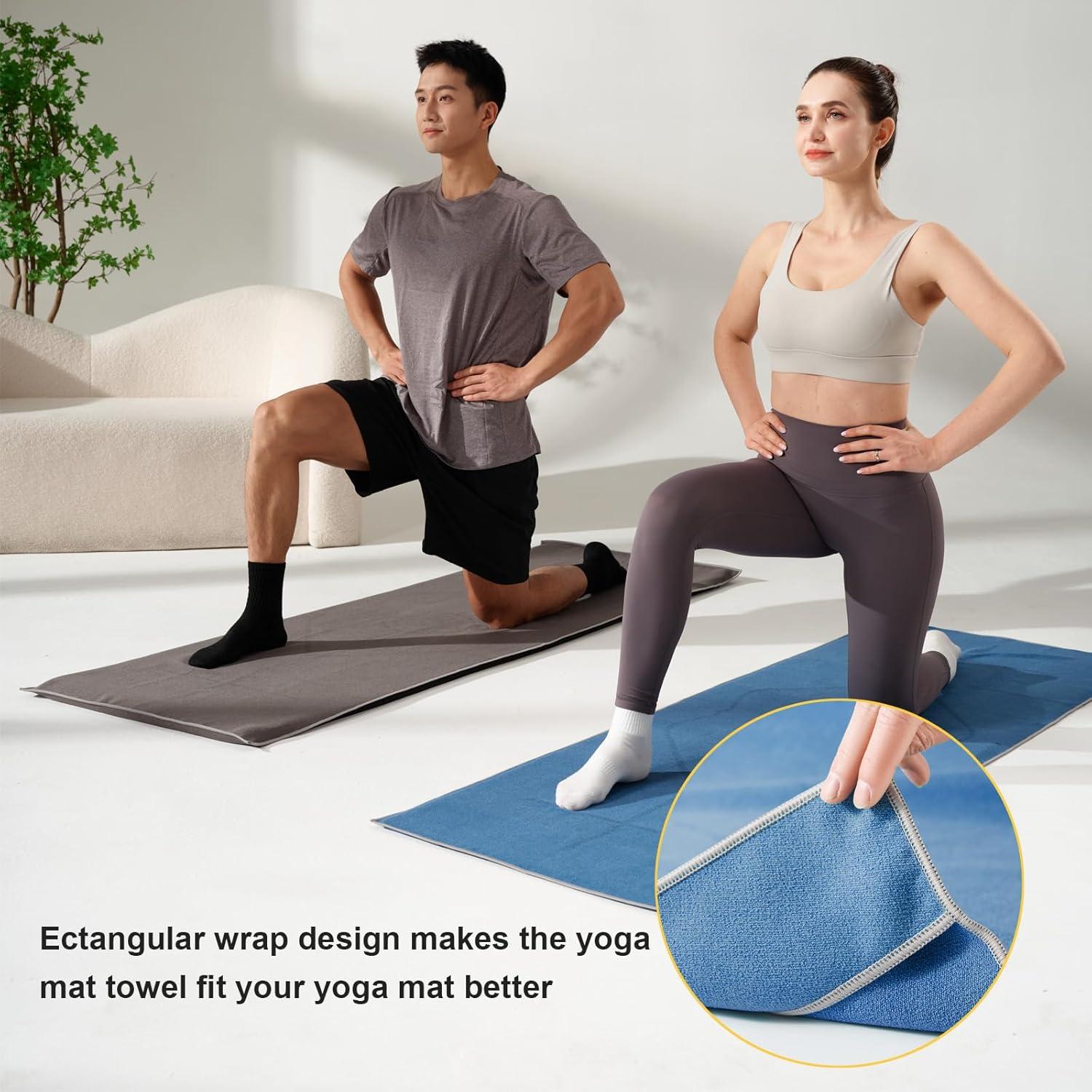 Toalla de Yoga Antideslizante RYTMAT 183x61 cm Azul Oscuro