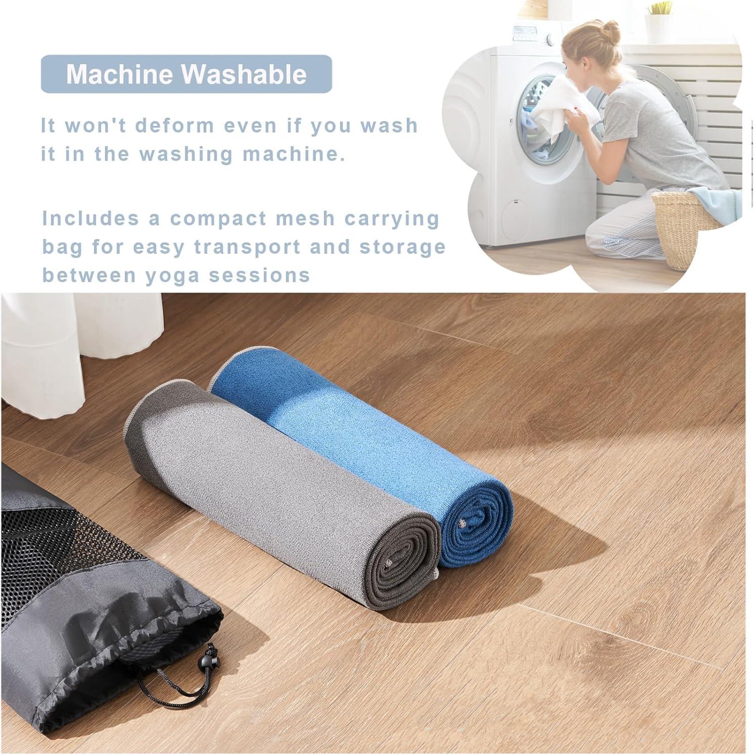 Toalla de Yoga Antideslizante RYTMAT 183x61 cm Azul Oscuro