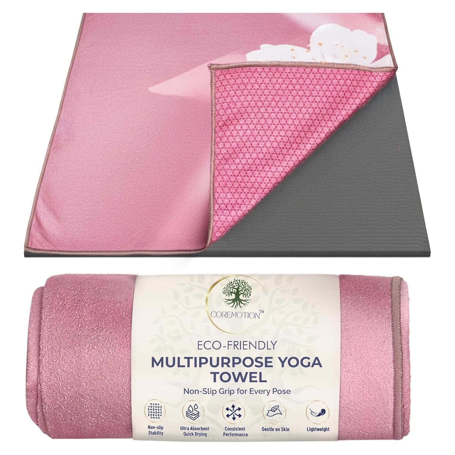 Toalla de Yoga Antideslizante CORE-MOTION 67x183 cm Lavable
