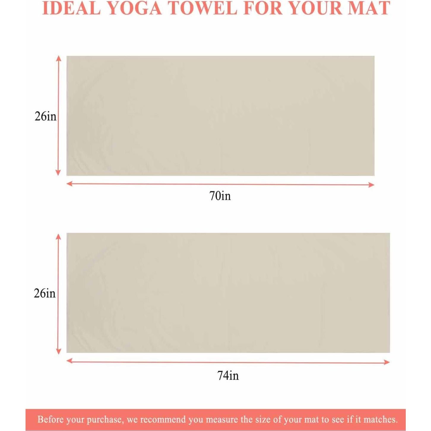 Toalla de Yoga DecorLovee Antideslizante 66x178 cm Microfibra
