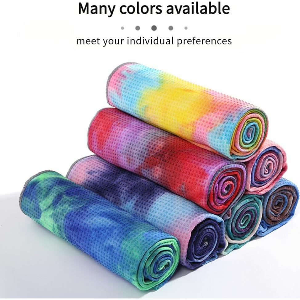 Toalla de Yoga JUST DO Caliente Antideslizante Microfibra 183x63cm Azul