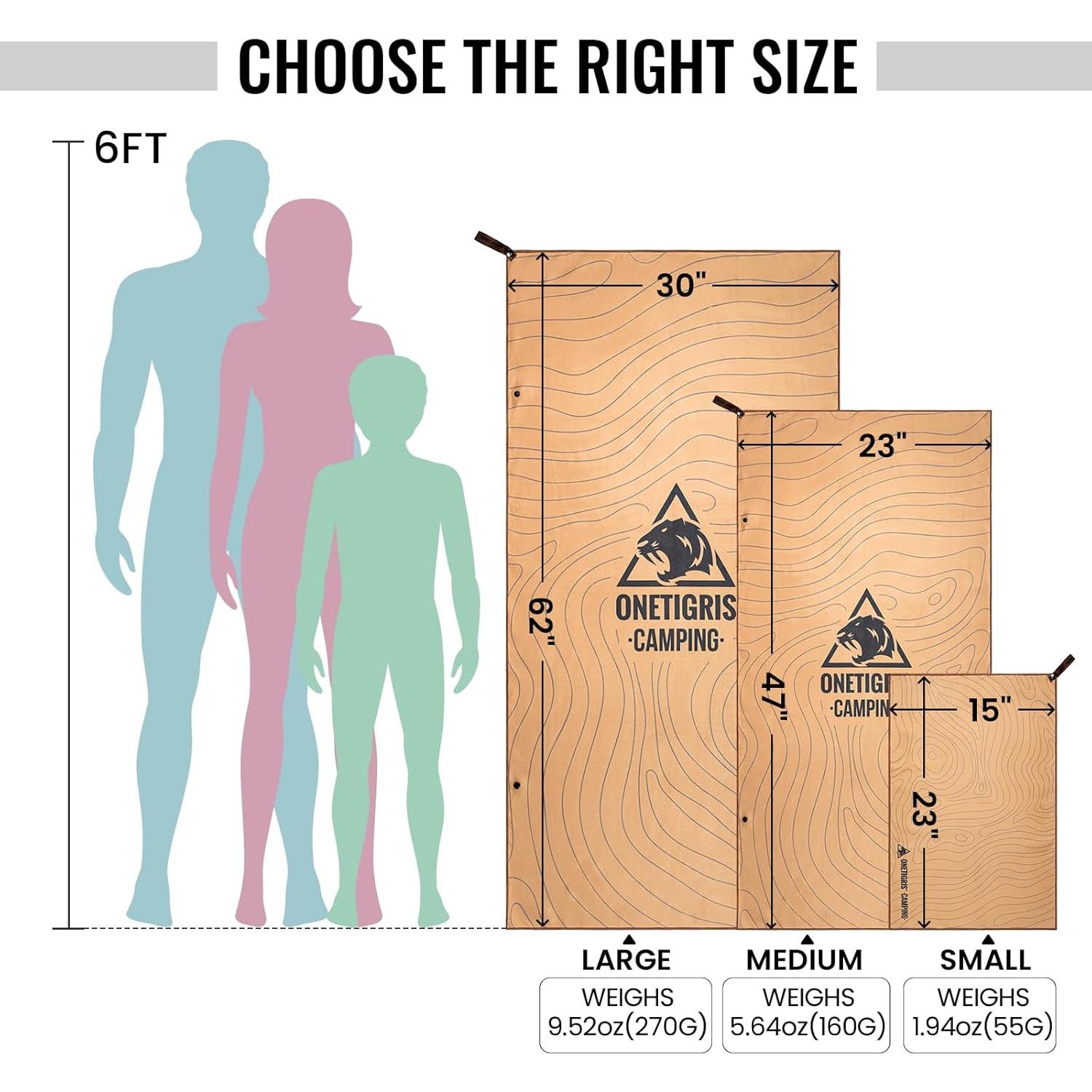 Toalla de Microfibra ONETIGRIS 38x58 cm Secado Rápido