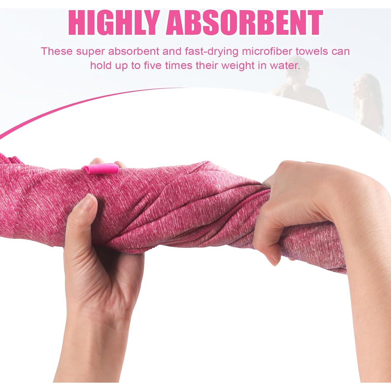 Toalla de Microfibra KISS QUEEN 80x178 cm Rosa Secado Rápido