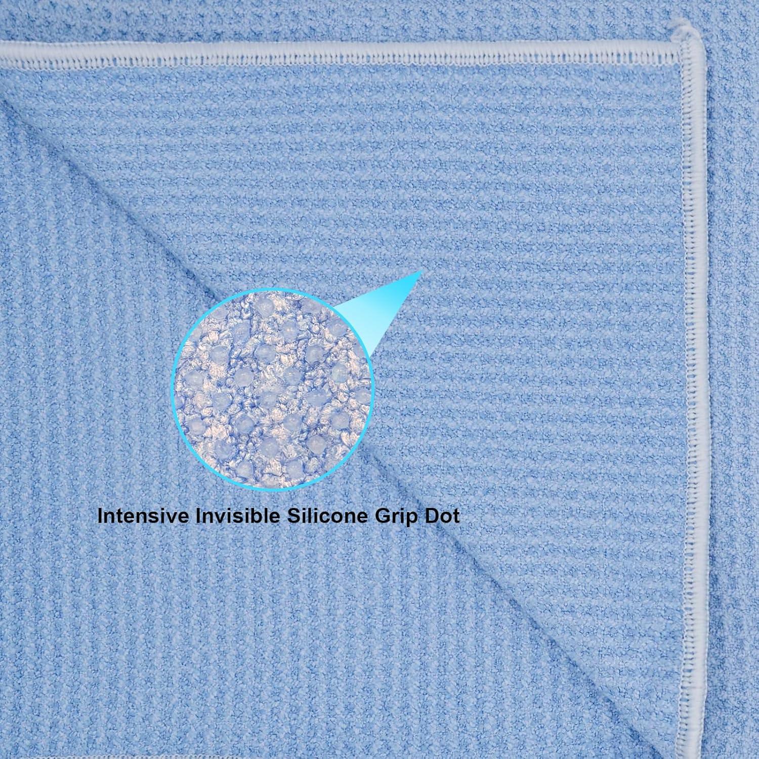 Toalla de Yoga Antideslizante Bihipe 183x63 cm Azul Claro