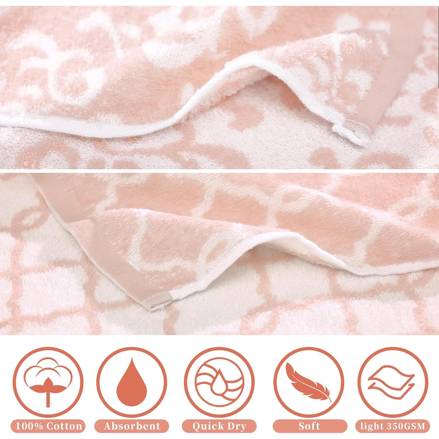 Toallas de Ejercicio VOOVA & MOVAS 2PC Algodón Rosa 35.5x78.7cm