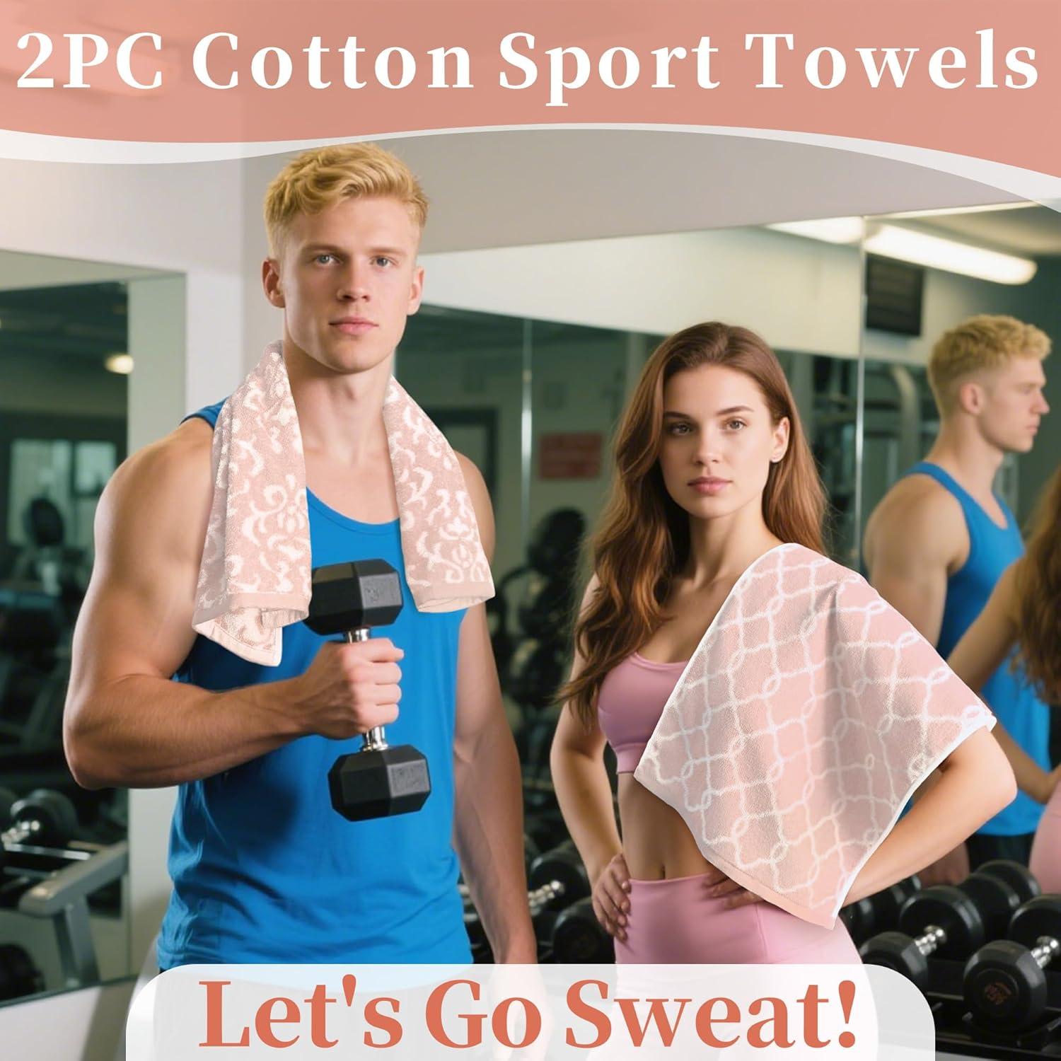 Toallas de Ejercicio VOOVA & MOVAS 2PC Algodón Rosa 35.5x78.7cm