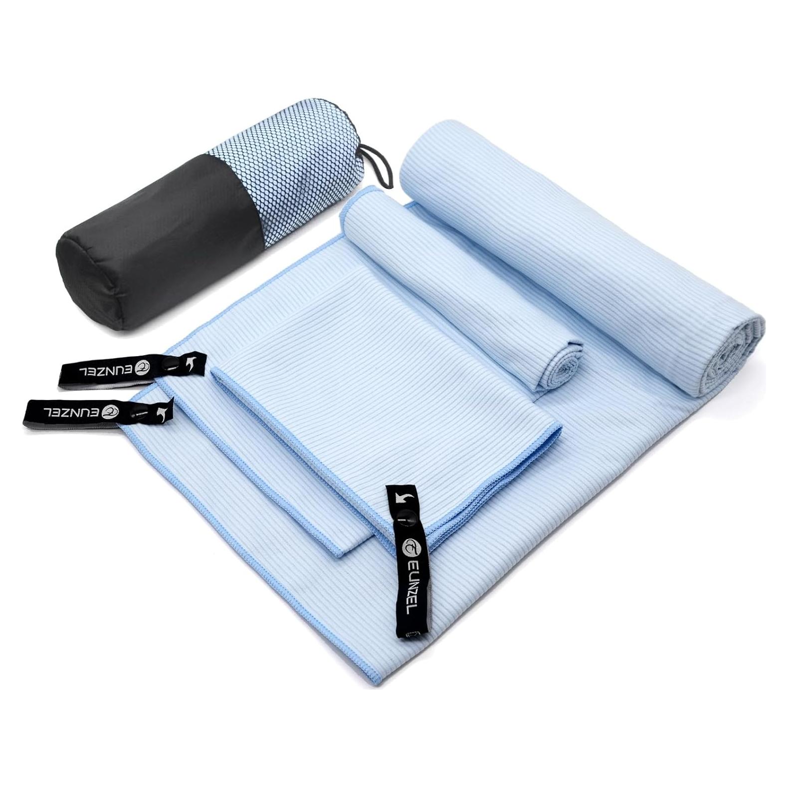 Toalla de Camping Microfibra Eunzel 3 Tamaños Secado Rápido